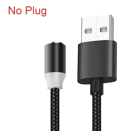 Магнитный зарядный кабель для IPhone 5 и 5S, 6, 6s, 7, 8 Plus, X, XS, type C, быстрая зарядка, Micro USB кабель, Магнитный зарядный кабель IY301 - Цвет: Black Cable No Plug