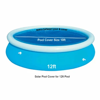 

8/10/12/15FT Round Pool Cover For Inflatable Fast Set Paddling Swimming Pool Outdoor Accessories