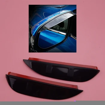 

1Pair Black Side Rearview Mirrors Visors Shade Rain Guard Trim ABS Fit For Toyota RAV4 2016 2017 2018