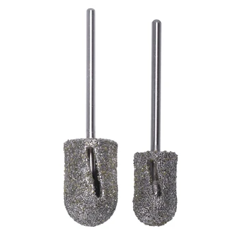 

2Pcs Diamond Drill Bit Rotary Burr Foot Cuticle Clean Manicure Pedicure Tools Drill Accessories Nail Mills - 2 & 1
