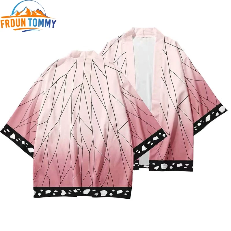 Аниме кимоно Demon Slayer Kimetsu дизайн японского Аниме кимоно Haori Yukata Косплей для женщин/мужчин Летняя Повседневная крутая одежда