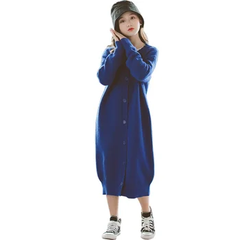 

Girls autumn and winter Woolen coat 2020 new sweaters kid cardigan jacket student comfortable trend clothing teen girl costume