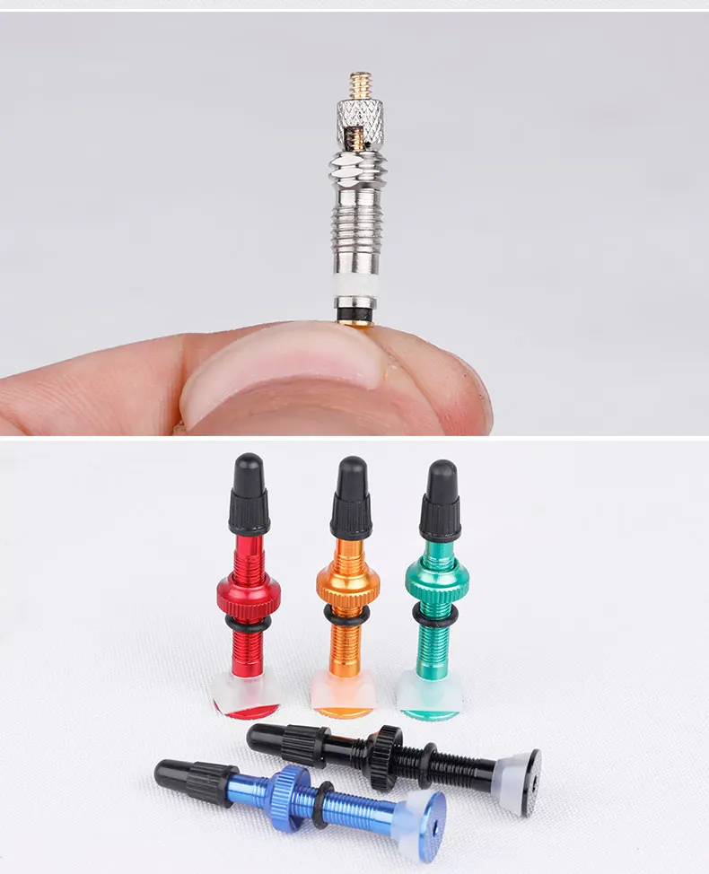 Bicycle 54mm Presta Valve for Road MTB Bicycle Tubeless Rim Brass Core Alloy Stem Tubeless Sealant Compatible