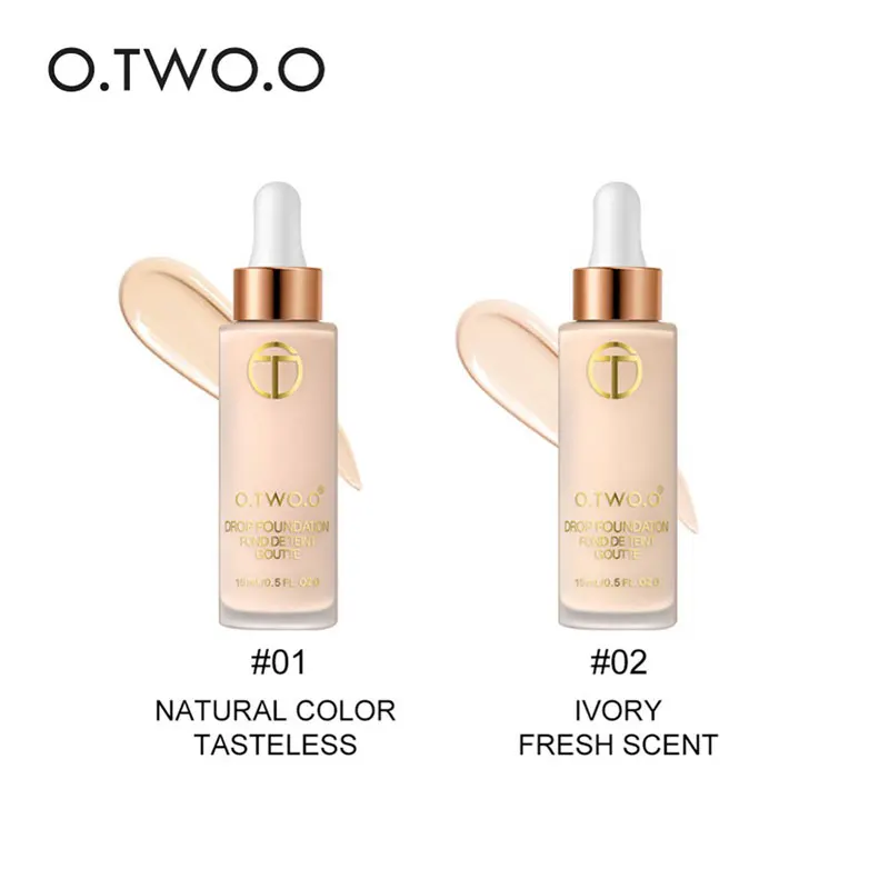 

O.TWO.O Matte Long lasting Wear Soft Foundation Liquid Face Makeup Base Full Coverage Foundation Oil Control Lightfeel Cream