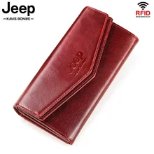 

High Capacity Rfid Women Wallet Genuine Leather Female Long Clutch Portomonee Lady Walet Handy Money Bag Girls New Coin Purse
