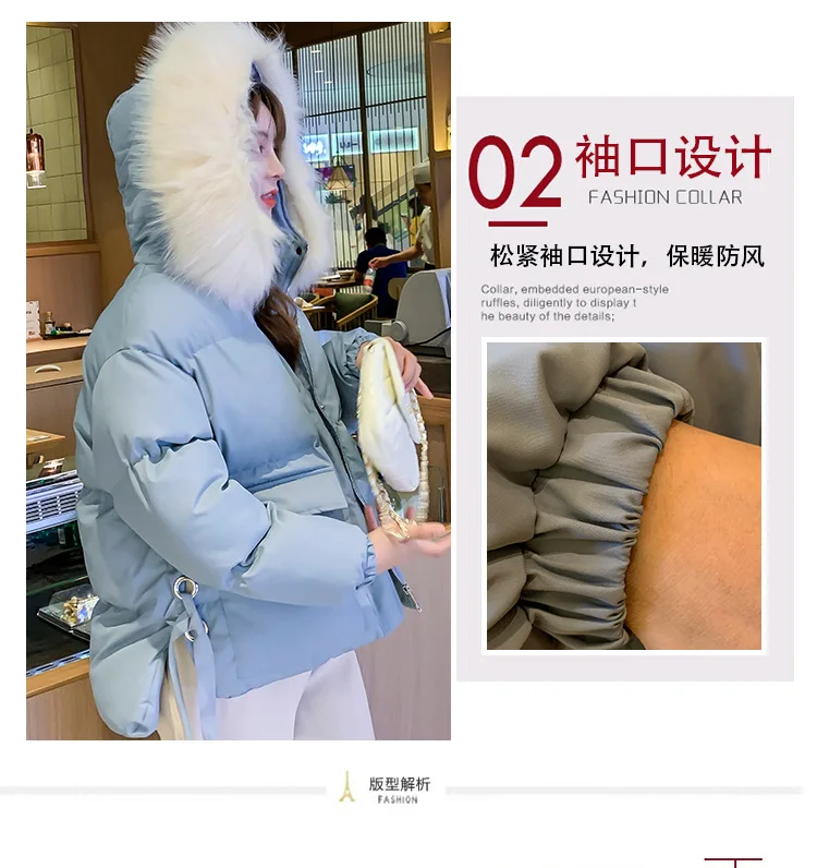 Short-height Cotton-padded Clothes Women's Short Winter New Style Korean-style down Coat Cotton Coat Fashion INS Super Fire