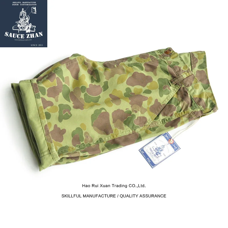 Короткие штаны для охотника на уток, мужские военные брюки, мужские хлопковые камуфляжные шорты, армейские HBT камуфляжные штаны, мужские шорты s