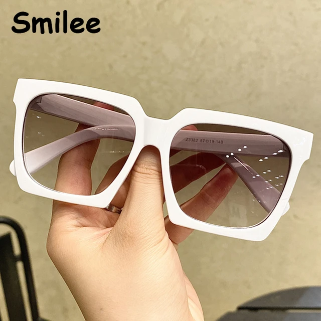 Retro Trillionaire Square Thick Frame Fashion Sunglasses Millionaire High Quality Shades Sunnies White/Amber