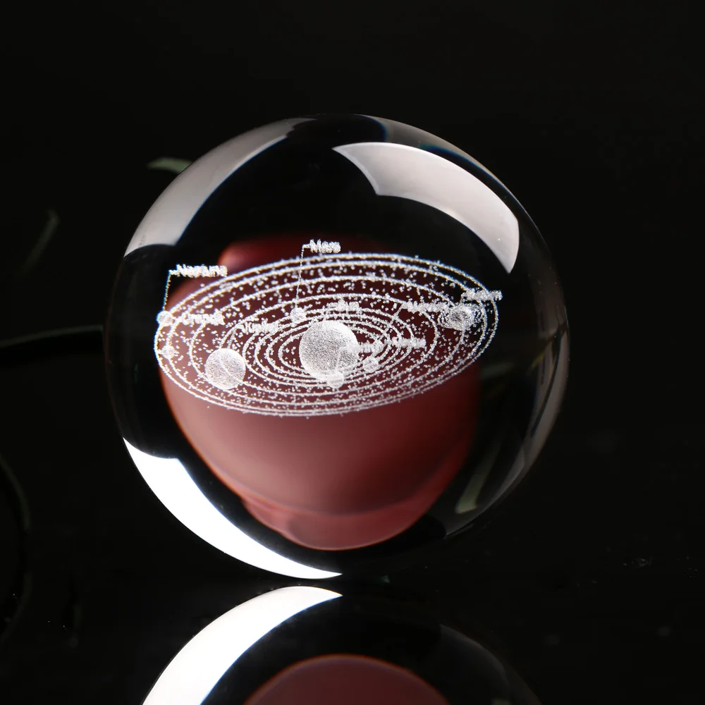 Кварцевый шар Стекло шарик ручной работы домашний декор лазерной гравировкой 3/4/5