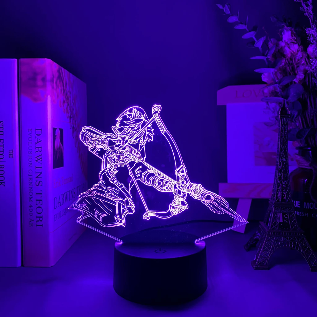 

3D Lamp Link Figure Led Night Light for Game Room Decor Ideas Kids Child Toys Nightlight Color Changing Desk Usb Lamp Birthday