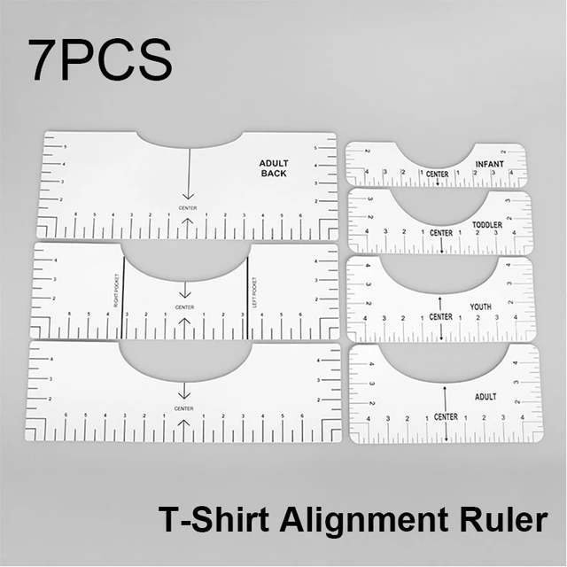 Pack T-shirt Rulers - T-shirt Ruler Guide For Vinyl Alignment - T-shirt  Alignment Tool - T-shirt Ruler Guide For Heat Pressing To Center Fits Baby,  To