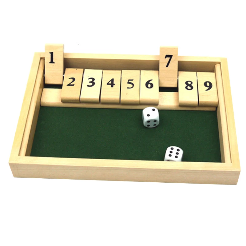 Горячая Flop Games Shut Box деревянная настольная игра с игральными кубиками для классной комнаты домашние Вечерние игры для детей и взрослых LBV