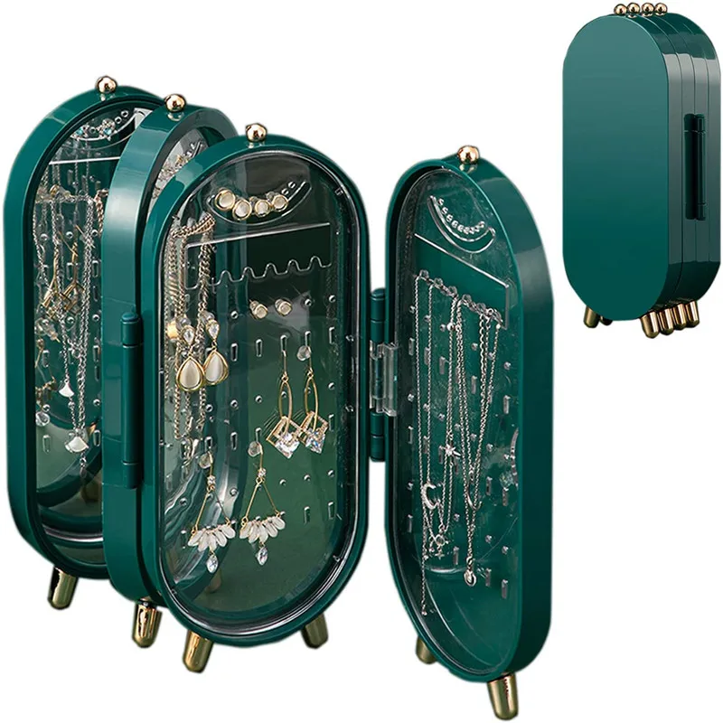 Desktop Jewelry Storage Box Earrings Display Stand Bracelet Necklace