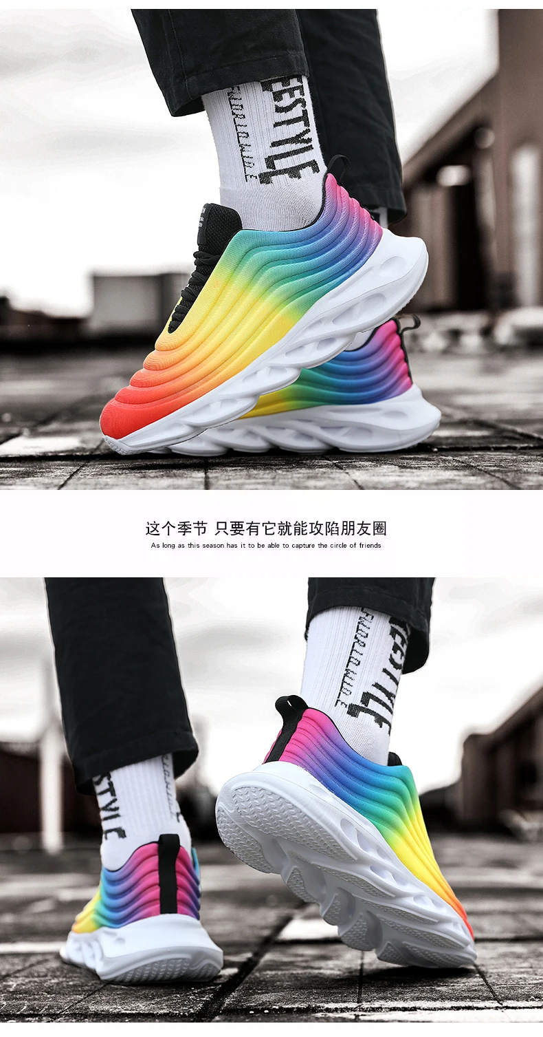New Trend Sports Running Shoes for Men Breathable Blade Shoes Men Sneakers Jogging Walking Gym Shoes Man Outdoor Footwear Spring