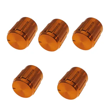 

5Pcs Metal 6mm Knurled Shaft Potentiometer Control Knobs Volume Control Rotary Encoder Knob - Gold