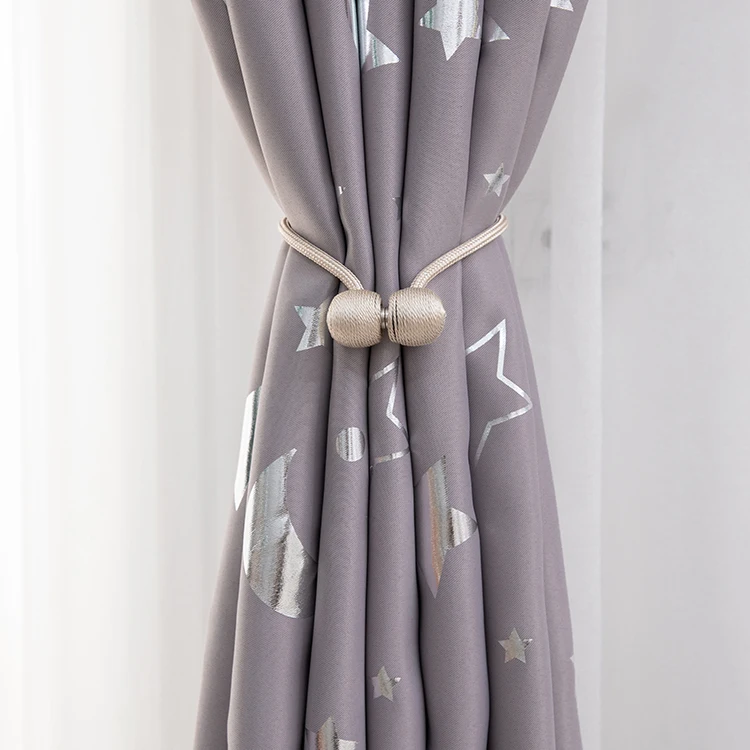 Блестящие звезды детская ткань шторы для детей мальчик девочка спальня гостиная синий/розовый ночные шторы на заказ драпировка