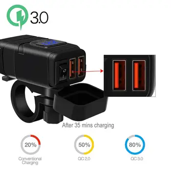 カップスタイル急速充電器車ライタースプリッタ12v黒電圧温度表示