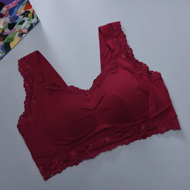 Red H9663 бюстгальтер без стального кольца с полной чашкой, нижнее белье для хирургической хирургии после рака груди, тонкие регулируемые хлопковые бюстгальтеры, нижнее белье, Искусственный бюстгальтер для груди - Цвет: Red