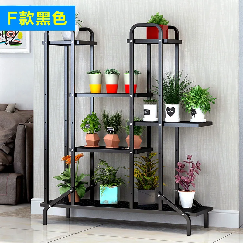 simple modern iron art floating window multi-layer flower pot shelf landing living room assembly shelf multi-function - Цвет: see chart