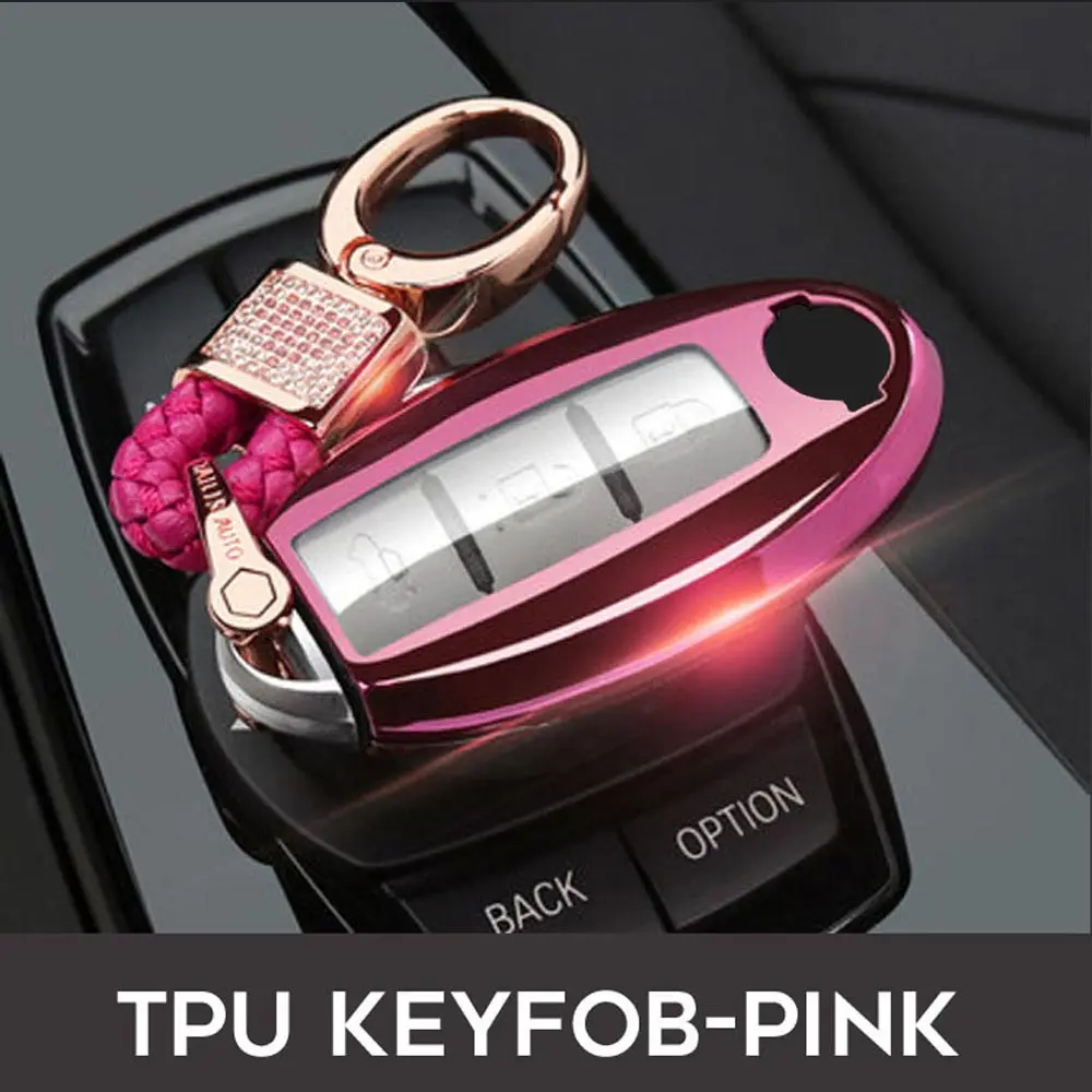 Option 3 Чехол для ключей автомобиля из ТПУ для Nissan TEANA Qashqai Juke K/Skyline X-trail Murano March Geniss Tiida Livina Sylphy Sunny Almera - Название цвета: Option 3