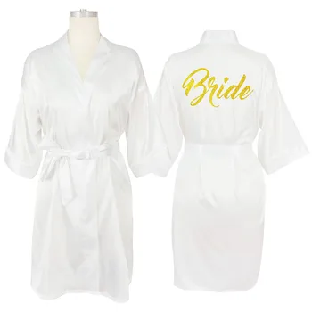 

Fur Trim Luxury Robe Satin Long Jersey Robe Silk Wedding Gown White Dress Pajamas For Women