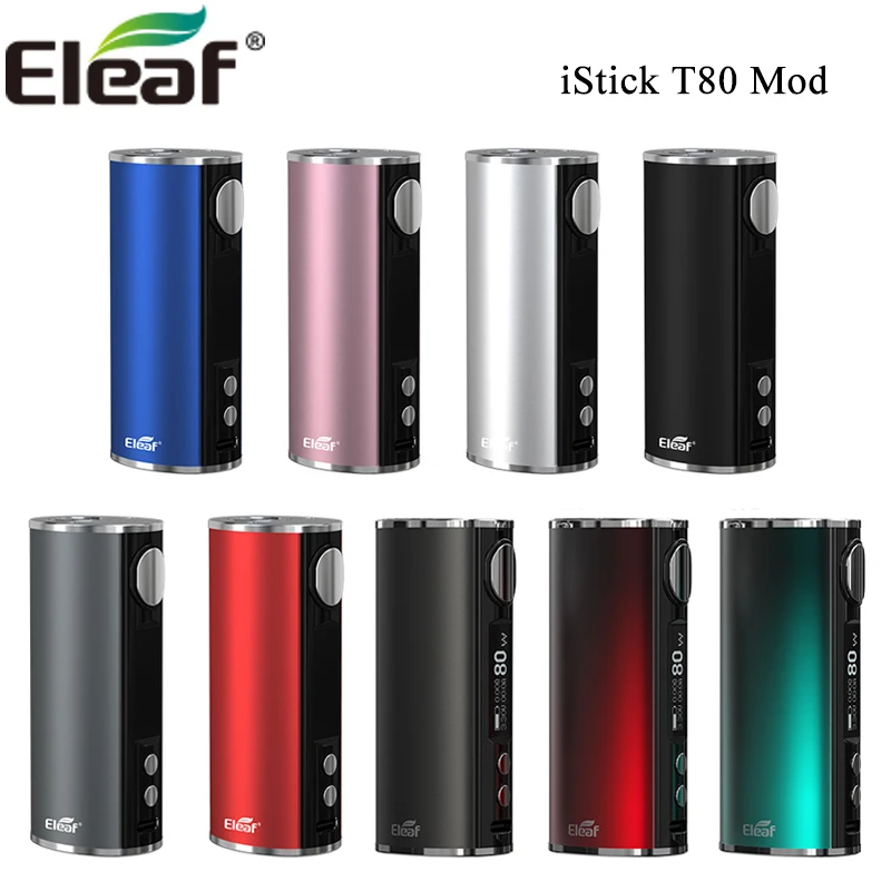 Оригинальный вейп мод Eleaf iStick T80 80 Вт совместим с баком Pesso и испарителем Melo 4 D25 3000