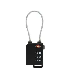 Candado de seguridad para equipaje, cerradura de Cable de plástico de 3 dígitos con contraseña y certificado Tsa