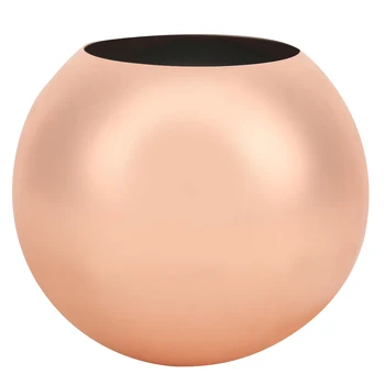 

Stainless Steel Flower Vase Metal Round Flower Pot For Home Garden Dinner Party Holiday Occasion Decoration Golden Polished Pot