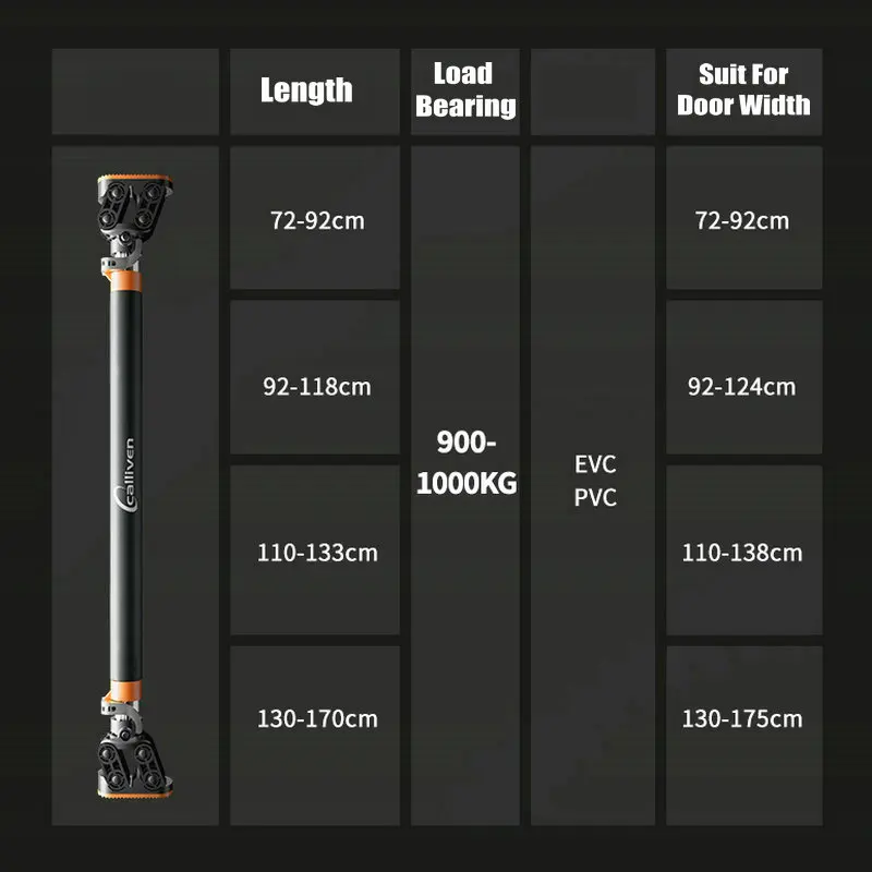 야외 및 실내 풀업 트레이닝 바, 문 너비 72-175cm, 피트니스 폴 하중 지지 500kg
