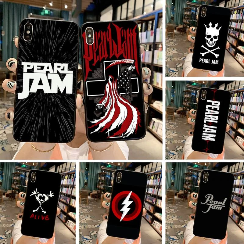 phone cases for iphone 8 Pearl Jam Black TPU Soft Phone Case for iPhone 11 pro XS MAX 8 7 6 6S Plus X 5S SE 2020 XR case iphone 6 case