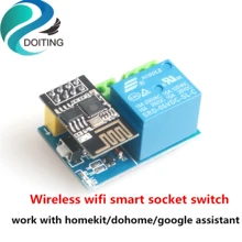 DOITING Беспроводной Wi-Fi умный штекер переключатель розетка ESP-01S модуль+ реле работать с HomeKit/DoHome/Google Assistant для Android/IOS