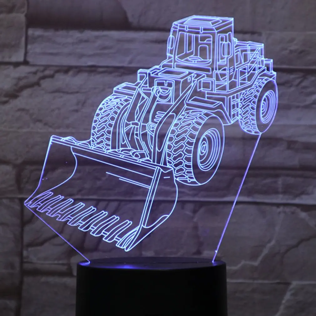 

colorful Personalized Small Night Light Machine Shape Excavator Restaurant Qing Bar Shop Decoration Ornaments