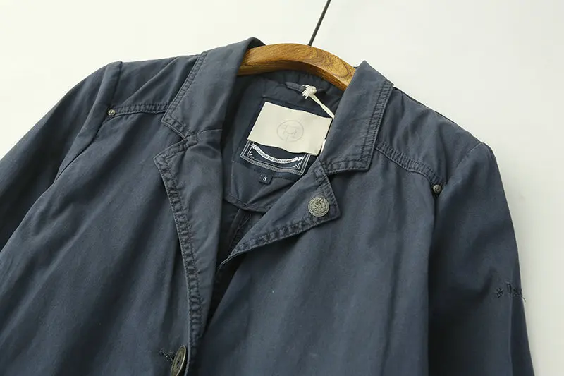 Ne40 19 осень Англия Ретро Slim Fit похудение пальто женское платье холщовый пояс длинный плащ