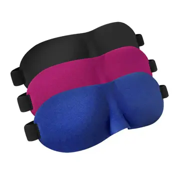 

3Pcs Elastic 3D Contoured Sleeping Eye Mask Multi-functional Night Blindfold Eyeshade Headband Soft Sleep Aid Eye Patch
