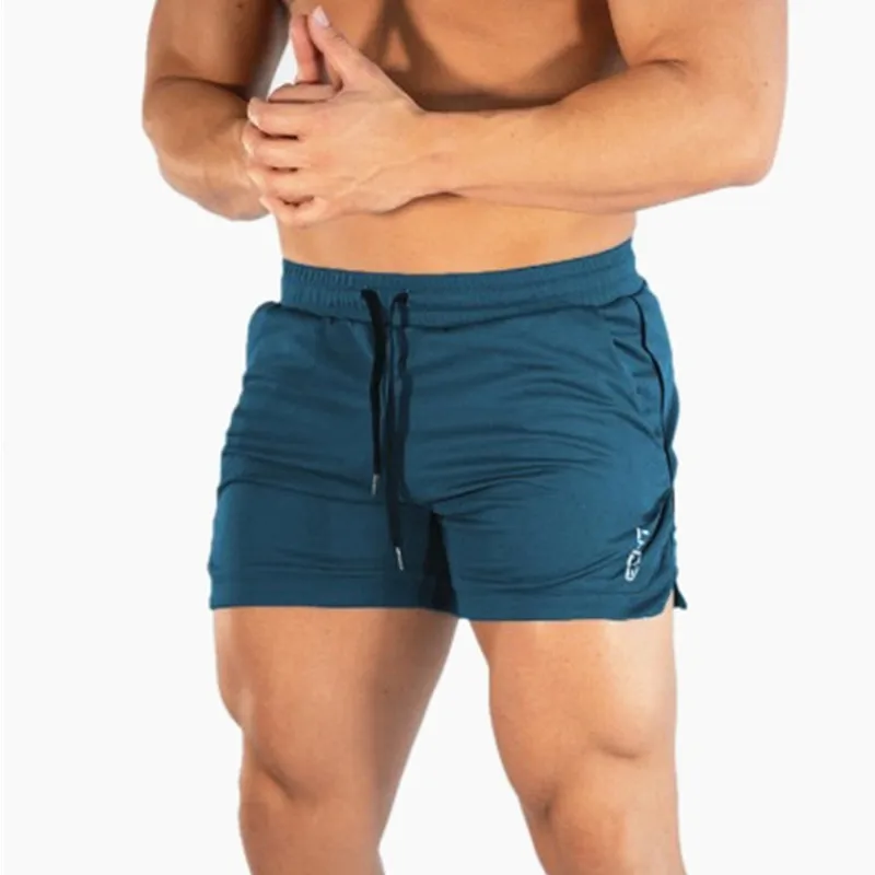 2019 New Summer Male Fitness Bodybuilding brand shorts Mesh Breathable Quick-drying Fashion Casual Joggers 4XL-shorts Sportswear