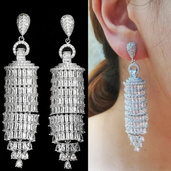 

GODKI Jimbora 2020 New Design Luxury Romantic Shiny Dangle Earrings Elegant Women Bridal Wedding Engagement Earrings in Jewelry