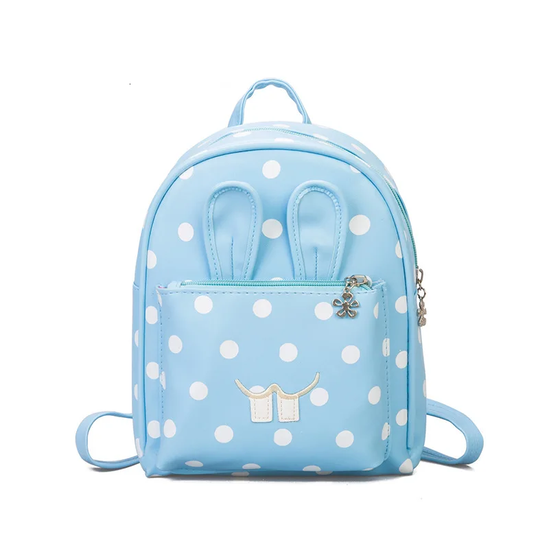 Детский 3D рюкзак в горошек с кроликом для девочек; mochilas escolares infantis; детские школьные сумки; милый ранец; школьные рюкзаки; детская сумка