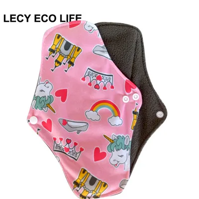 m37 LECY ECO LIFE бамбуковый уголь флисовые внутренние тканевые менструальные прокладки для постоянного потока, женские многоразовые подушечки для салфеток Рождественский подарок - Цвет: m37