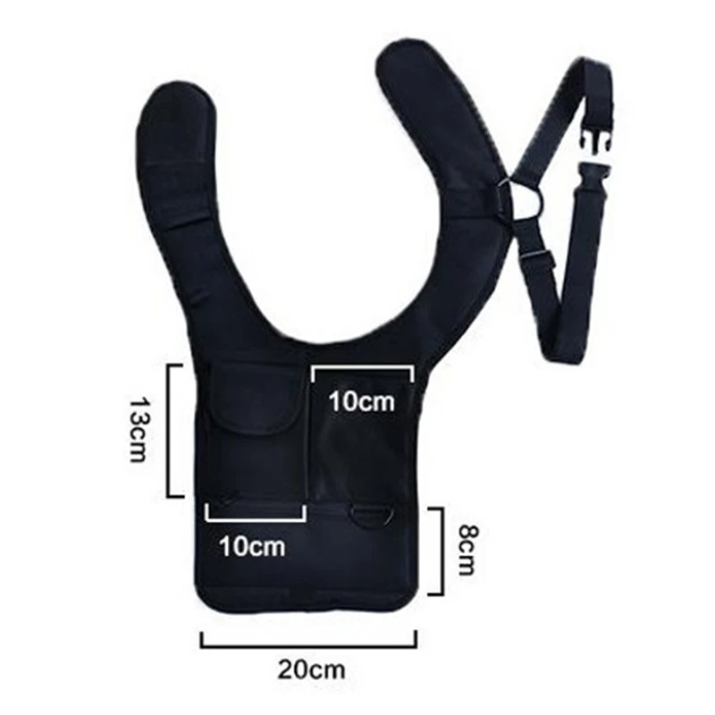 Shoulder Holster Armpit Bag Anti-theft Security Concealed Pack for Mobile Phone Tablets J9