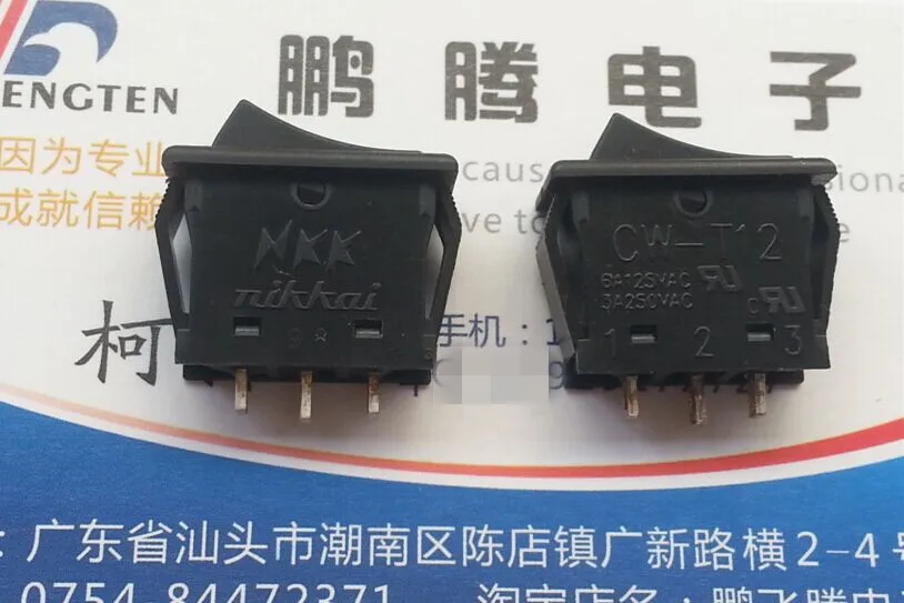 

1PCS Imported Japanese NKK CW-T12 CWT12AAS1 miniature ship type (shaped) switch 3 feet 2 gears 6A125V 3A250V