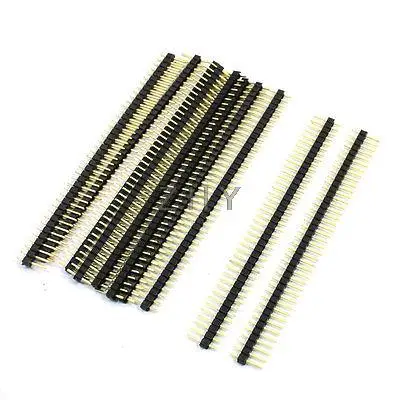 

10 Pcs 40 Way 40Pin Single Row Straight Pin Header Connector