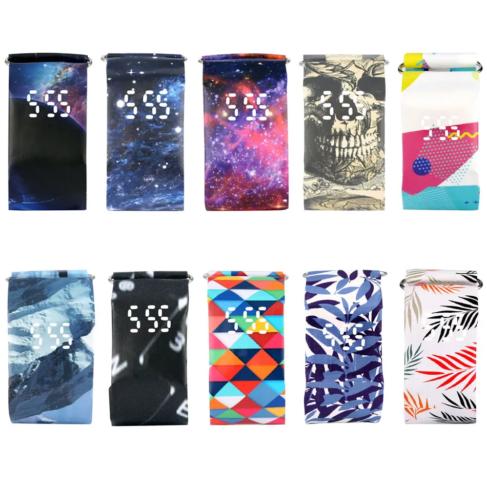 

Creative Waterproof Paper Watches for Men Women Kids Punk Skull Pirate Pattern Sport Men's Paper Wristwatch Magnet Clasp