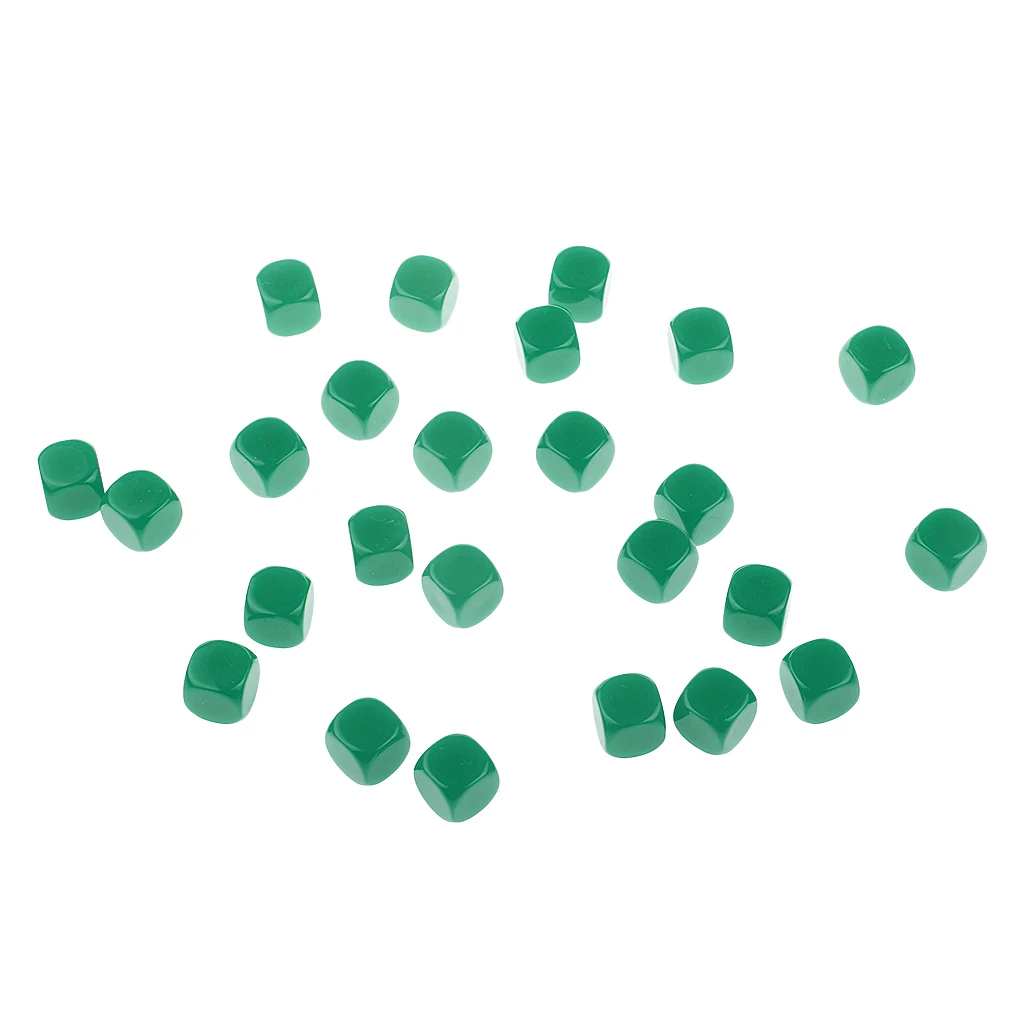 25pcs Blank Square DIY 6 Sided Dice D6 D&D TRPG RPG Role Playing Party Games Dices Counting Cubes 