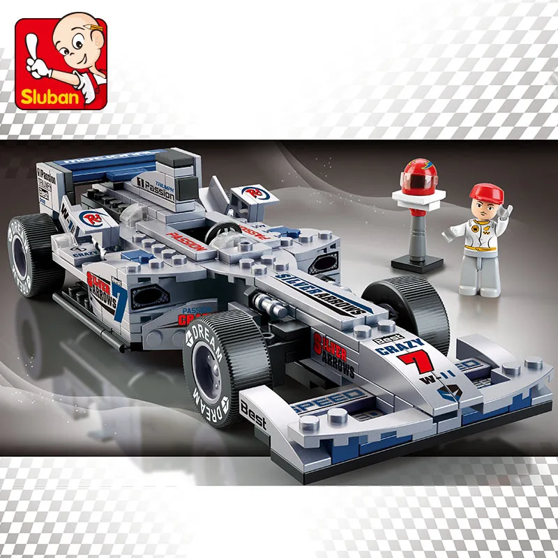 Конструктор скоростные чемпионы SLUBAN F1 автомобиль с формулой Наборы кубиков