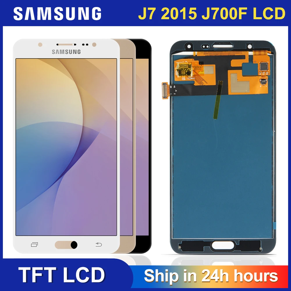 J700f ЖК-дисплей для Samsung Galaxy J7 2015 J700 J700M J700H J700FN DS сенсорный экран дигитайзер в сборе |
