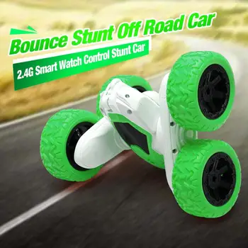 

2.4G Intelligent Watch Control 360° Rotation mini Bounce Stunt Off Road Car RC Racing car kids toys
