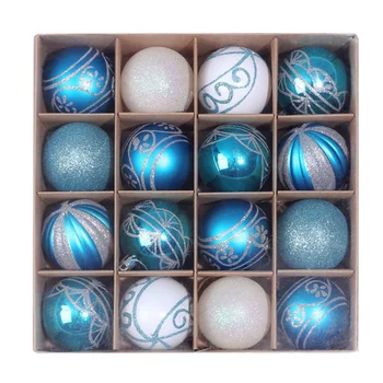 

16pcs Christmas Tree Decorations Ball Bauble Xmas Party Hanging Ball Decorations For Holiday Season Entertainment