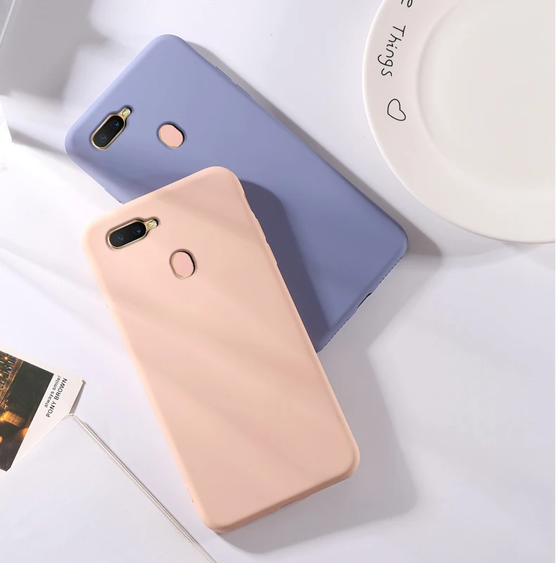 Жидкий чехол для Oppo A7 TPU силиконовый мягкий чехол для Oppo AX7 матовый цвет задняя крышка чехол