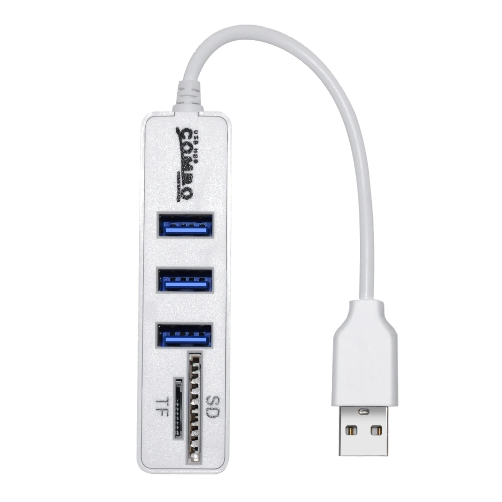 Usb-хаб 2,0 Мульти USB 2,0 концентратор USB разветвитель устройство для чтения карт SD TF все в одном для ПК Компьютерные аксессуары
