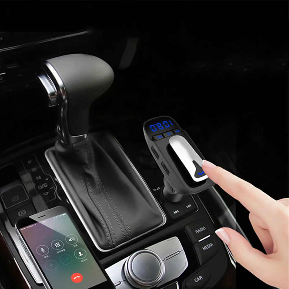 MP3 FM V4.2 USB порт USB зарядное устройство для автомобиля Bluetooth гарнитура адаптер TF карта ER9 радио Hands-free передатчик беспроводная гарнитура